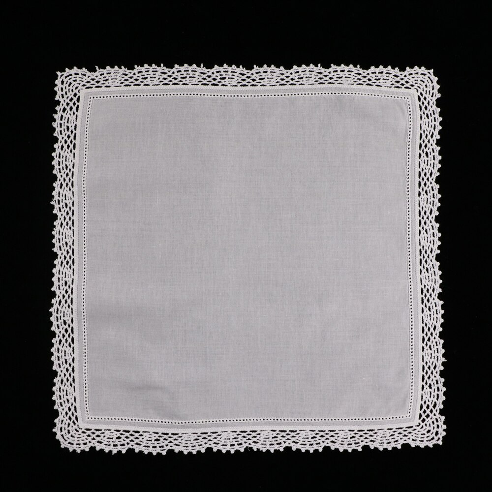 C006: Weiß Prämie baumwolle spitze taschentücher häkeln taschentücher für frauen/damen hochzeit taschentuch