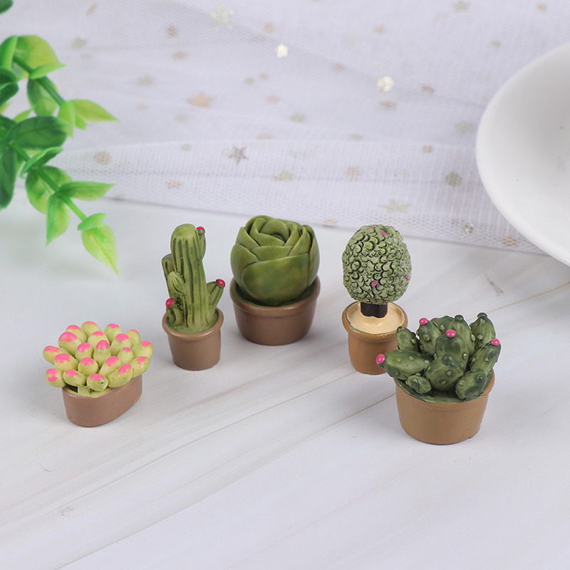 2PCS 1:12 Puppenhaus Möbel Dekoration Zubehör Zufällig Gesendet Miniatur Grünen Pflanzen Dekoration