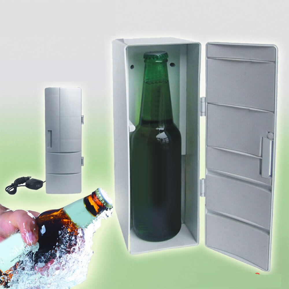 Car DC12V Universal &Cold Dual USB Mini Fridge Mini USB Refrigerator Office Home Small Refrigerator