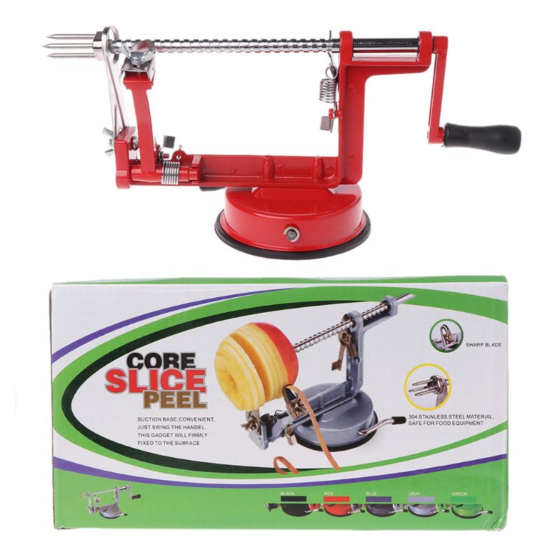 Stainless Steel 3 in 1 Apple Peeler Fruit Peeler Slicing Machine Apple Fruit Machine Peeled Tool