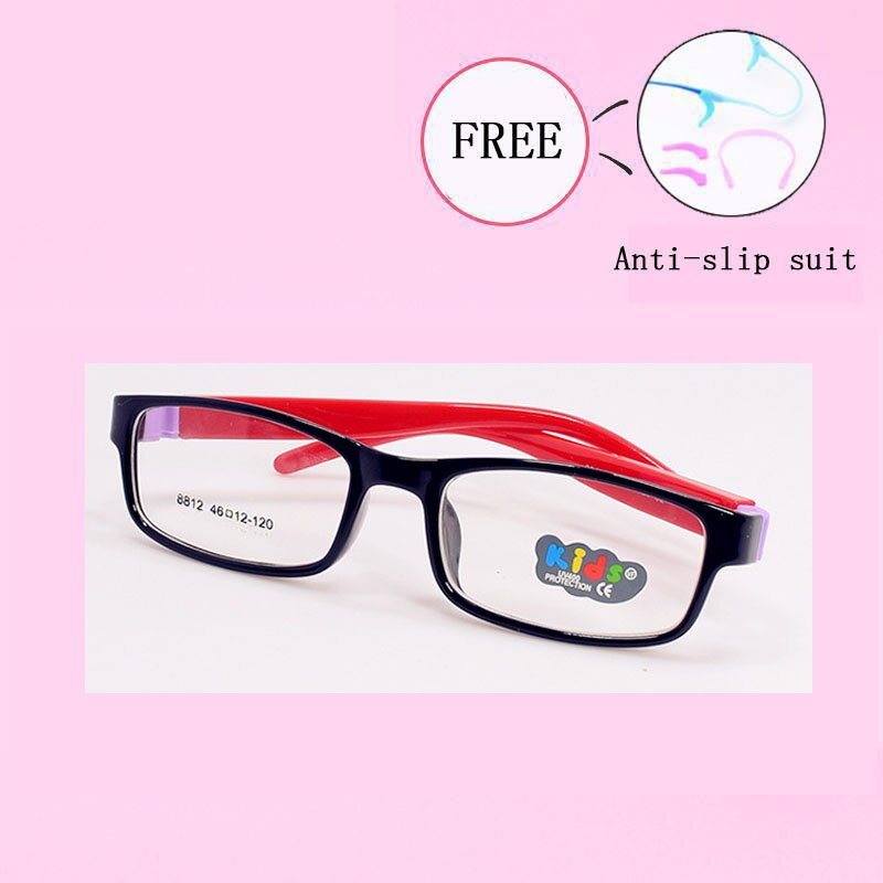 Monturas de gafas ópticas de para niños y niñas monturas de gafas de miopía sin grado montura Unisex 8812-25: C2