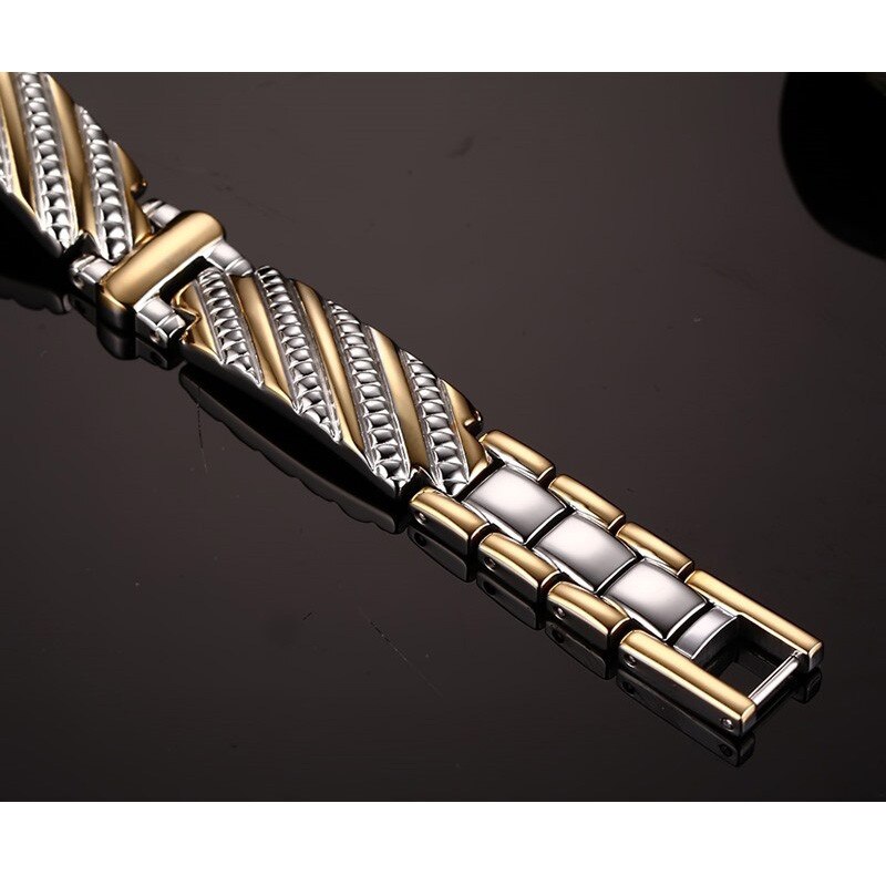ZORCVENS Stainless Steel Bracelet Bangle Health Care Magnets Men's Jewelry