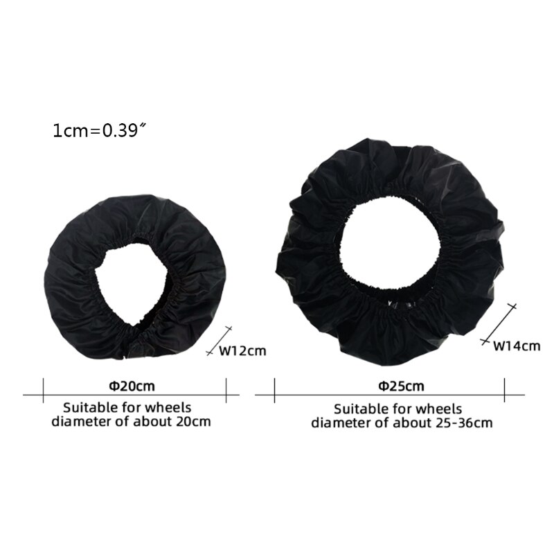 2Pcs Baby Stroller Wheel Cover Dustproof Wheelchair Tire Protector Infant Pushchair Pram Wheel Anti-Dirty Oxford Cloth Case Acce