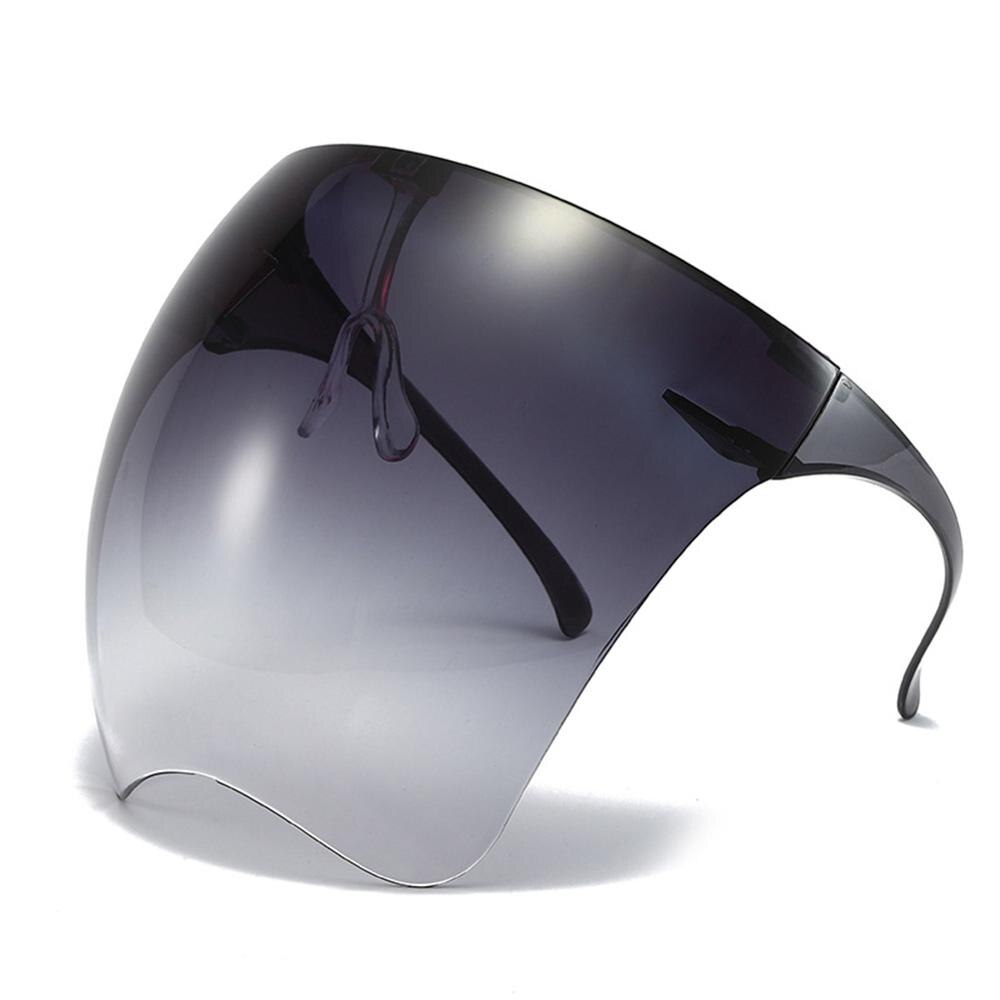 Gennemsigtige beskyttelsesbriller ansigtsskærm hjelm holdbar beskytte sikkerhedsmaske hjelm mtb cykelbriller beskyttelsesbriller: 1pc sorte
