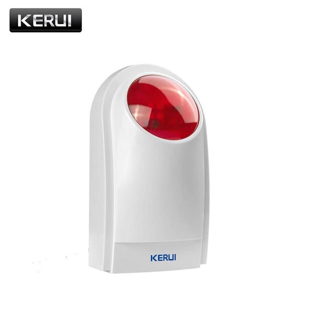 Kerui DIY Wireles Sicherheit Alarm System WIFI GSM Bewegung Sensor Heimat Einbrecher Sicherheit Alarm Bausatz 6 Sprachen Umschaltbar 120dB: J008 draussen Sirene