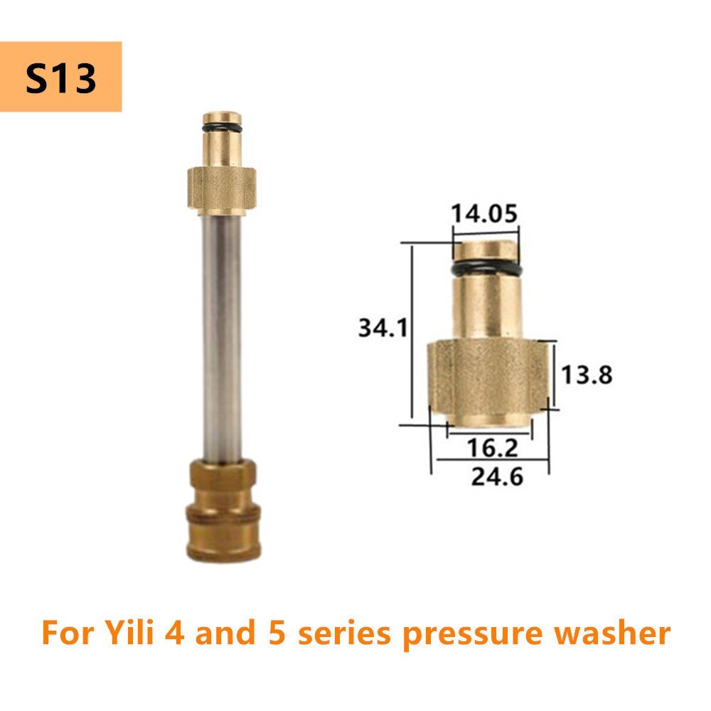 Car Pressure Washer Extension Wand Lance Kit 1/4&quot; Quick Connector for Karcher Interskol LAVOR Parkside Machine Nozzle Adapters: S13