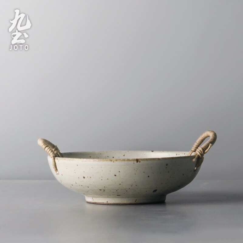 Vajilla de cerámica rugosa japonesa, mini Bol retro Para el hogar, cuenco para frutas y verduras, plato de comida manual simple: 4