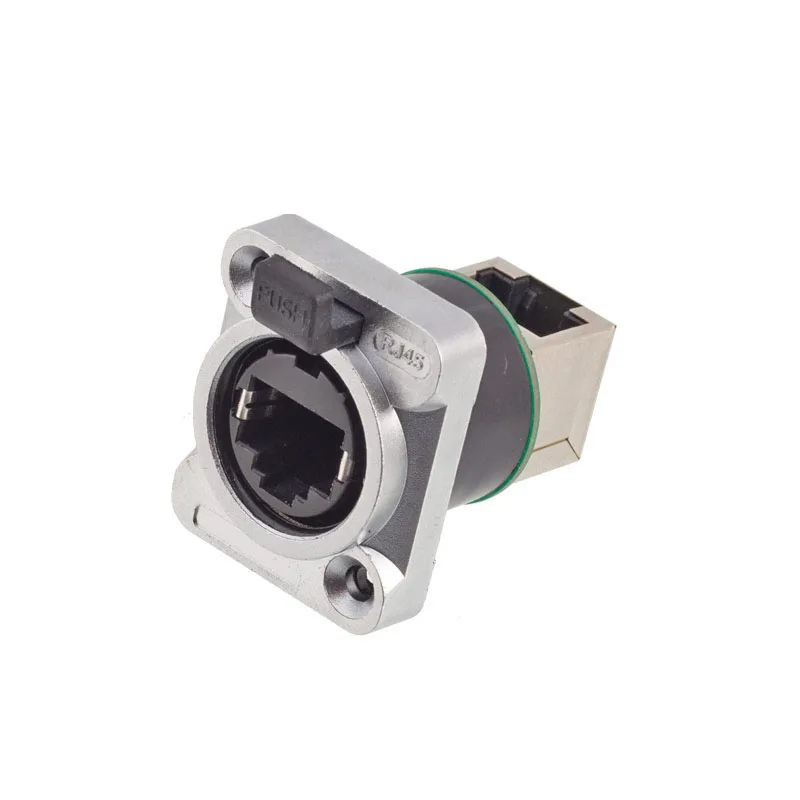 Waterproof 8P8C Cat5e RJ45 Connector Plug Socket Panel Mount Network Ethernet Extension Interface Outdoor LAN Signal Adapter: SKY BLUE