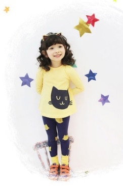 Meisjes kleding sets kat leuke peuter meisje kleding kinderen conjunto infantil meninas conjuntos para meninas goedkope babykleding