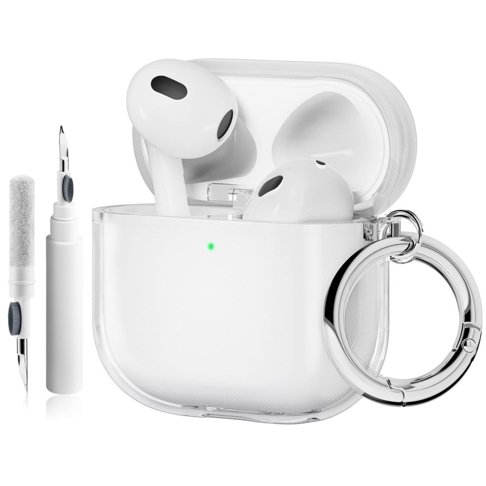 Etui til airpods 4 med magsafe magnetisk automatisk lås med telefonstativ beskyttelsesdeksel med rengjøringssett etui til airpods 4: Oliven