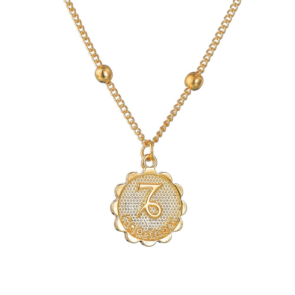 Europeo E Americano-Stile Gioelleria Raffinata E Alla Moda Retrò E Minimalista Creativo Della Collana Del Choker Delle Donne di 12 costellazione Versatile Elegante: N1697 plus Metal