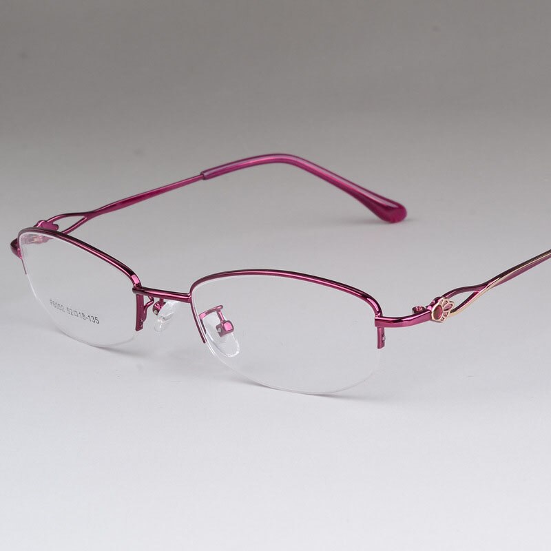 Women Alloy Half Rim Optical Frame Popular 4 Color... – Grandado