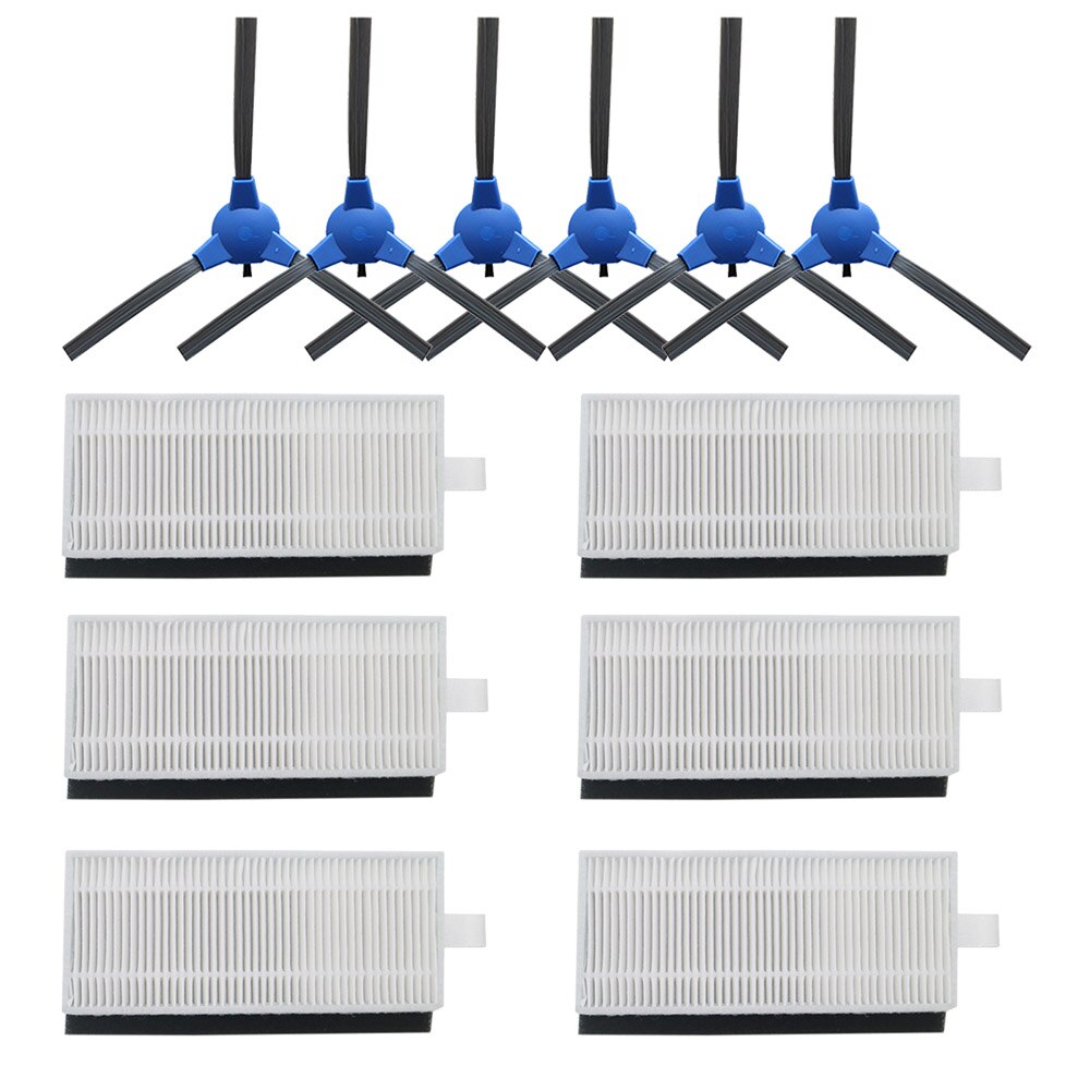 Cecotec-escova lateral de reposição para robô aspirador de pó, escova principal com filtro hepa e escova de reposição para cecotec conga 1790 ultra robótica: 12pcs