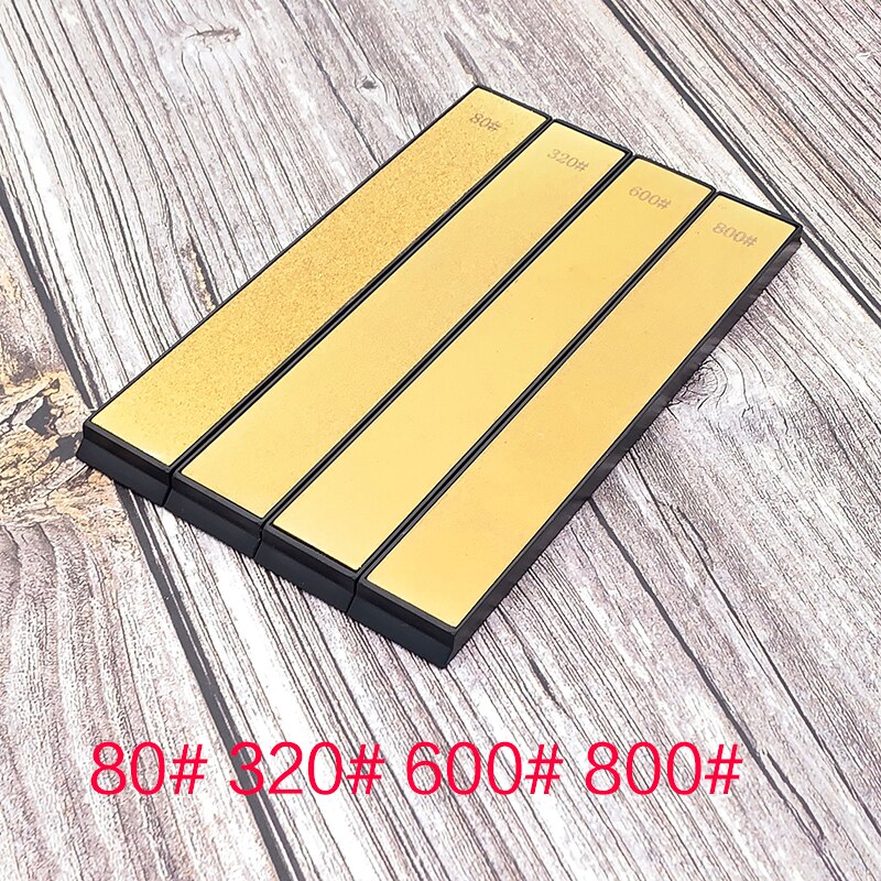 Diamant doré bru pierre de mise en forme angle fixe tranchant ener pierre de rodage couteau de cuisine bord d'apex la lame est tranchante: 4 pcs A