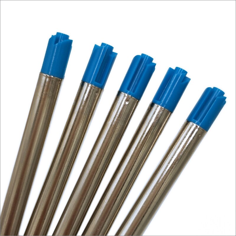 10pcs highly Universal Standard Style Black and Blue Ink refill 0.7mm Medium Nib metal Ball Point Pen Refills