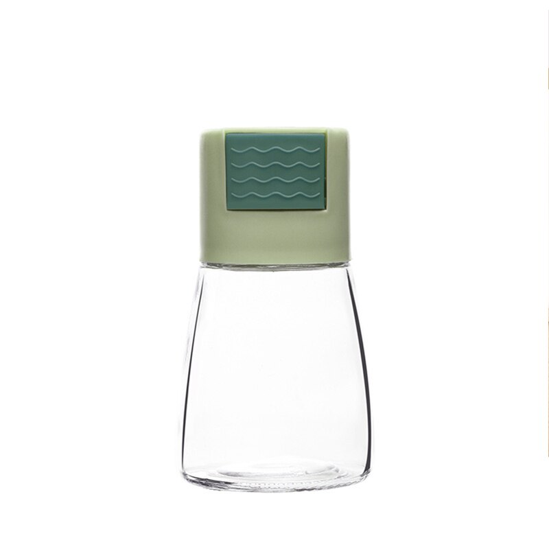0.5g Metering Salt Shaker Push Sugar Bottle Spice Pepper Shaker Duster Salt Dispenser Seasoning Organizer Condiment Dispenser: Green