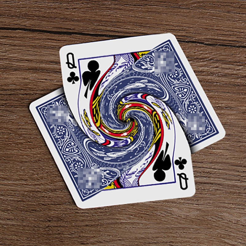 Vortex Goocheltrucs Speelkaart Aangesloten Poker Veranderen Magia Goochelaar Close Up Straat Illusies Trucs Mentalisme Puzzel Speelgoed: BLUE BACK