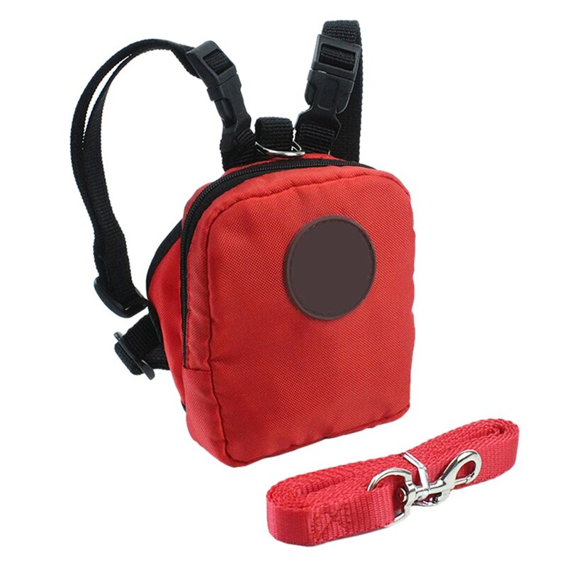 Leuke Mini Rugzak Voor Kat Hond Met Harnas Leiband Rugzak Voor Kleine Hond Multifunctionele Hond Rugzak Tas: Rood / S
