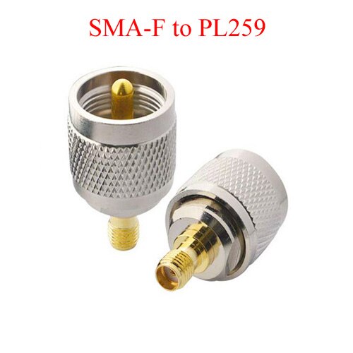 Adaptador RF UHF-SMA SMA hembra macho a UHF macho, conector PL259 SO239, adaptador Coaxial: SMA-F to PL259