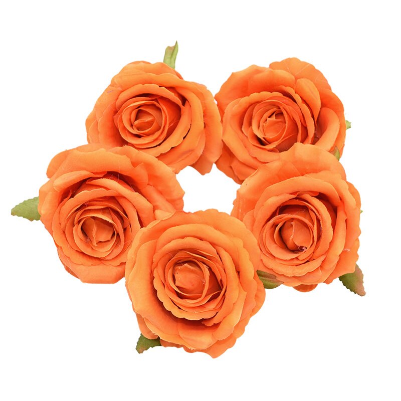 5Pcs 10Cm Silk Rose Flower Head Wedding Party Thuis Kunstmatige Flowr Decoratie Diy Handwerken Krans Scrapbook Supplies: F07