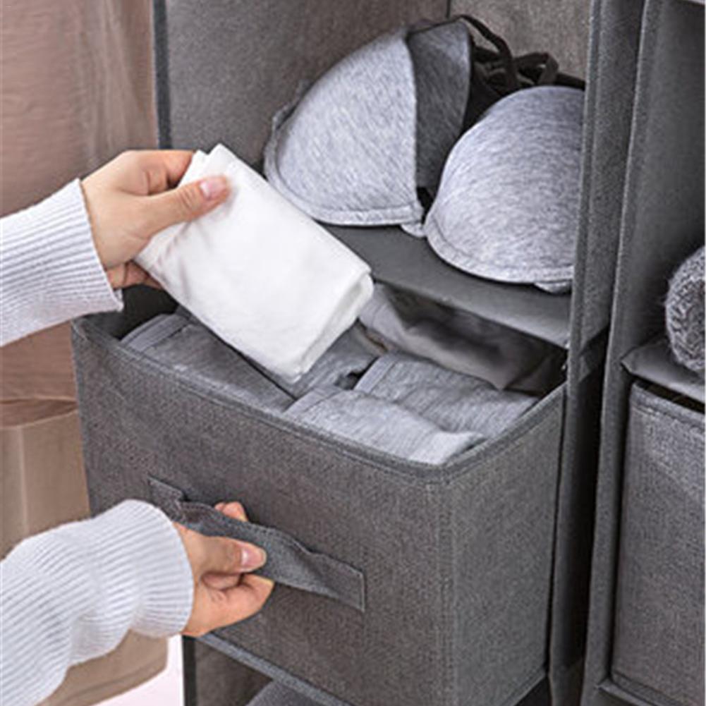 Wardrobe Hanging Storage Bag Interlayer Drawer Type Clothes Hangers Holder Portable Hanging Closet Underwear Organizer