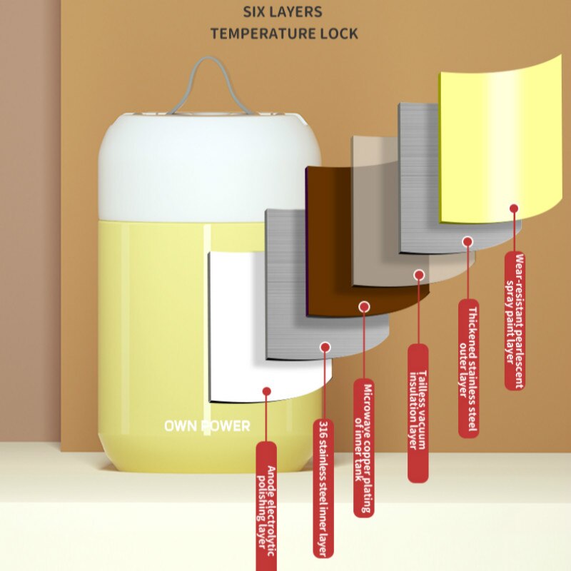 OWNPOWER termos na żywność, 1000ml/1200ml 316 pojemnik ze stali nierdzewnej biznes przenośny piknik, izolowane pudełko na obiad, makaron producent