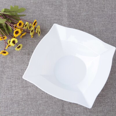 6/sets plastic fruit platen westerse salade platen effen fruitschaal partijen banketten westerse voedsel platen.: 001