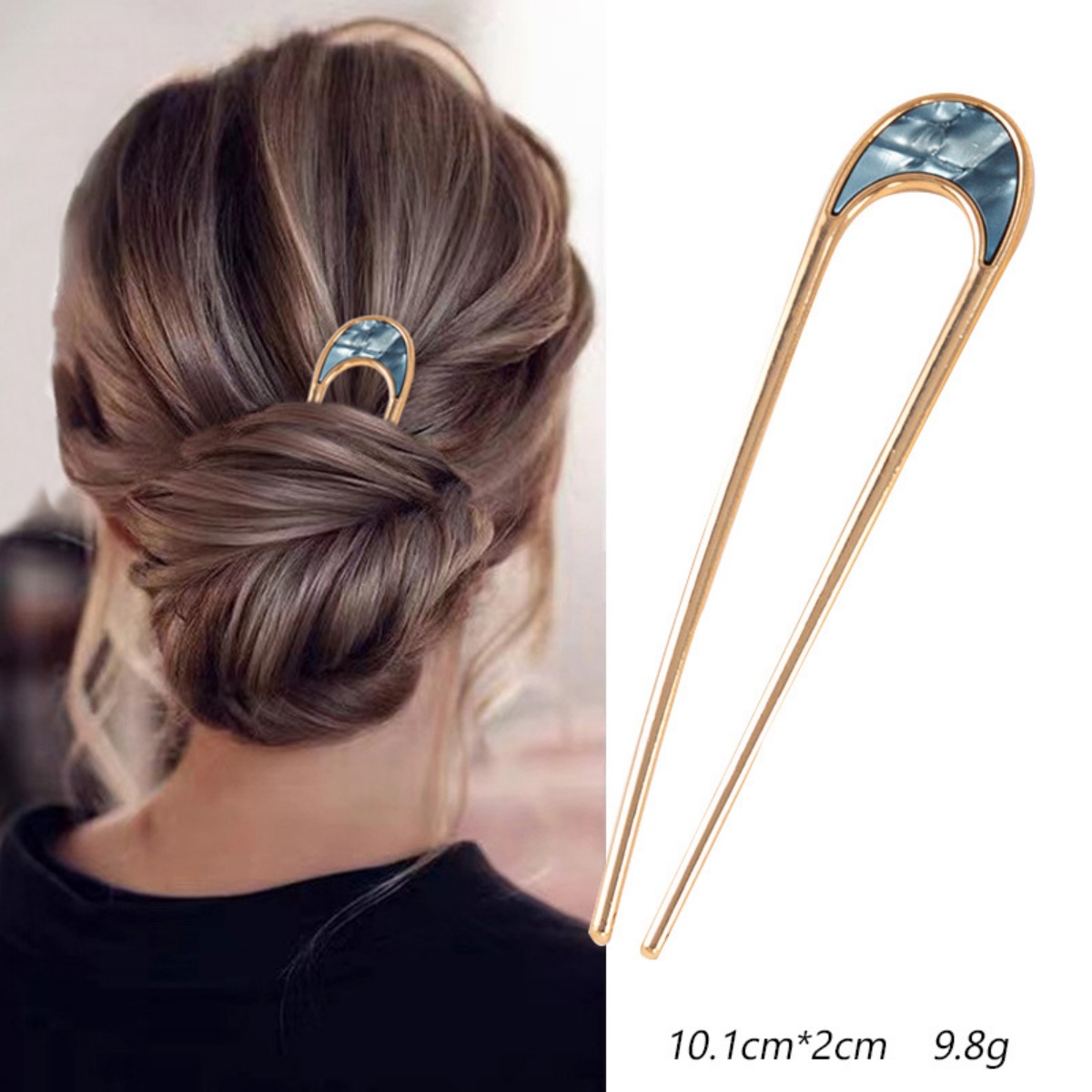 Horquilla de concha, horquillas de Metal en forma de U, horquilla para el cabello, horquilla para el cabello francesa, accesorios para el cabello simples y de para mujer