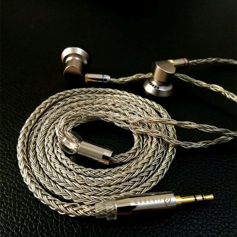 Yincrow 16- core hifi geüpgradede enkel kristal koper verzilverde mmcx gevlochten kabel 3.5\ 2.5 \ 4.4mm- plug kabel oortelefoonkabel