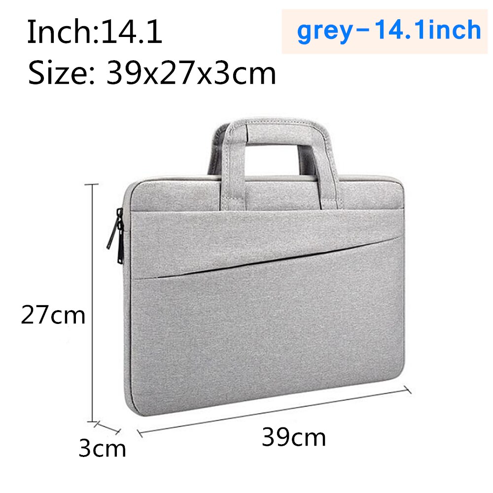 Funda protectora para ordenador portátil, maletín de negocios para Macbook Air Pro de 13,3, 14,1, 15,4 y 15,6 pulgadas, con forro de Apple: grey-14.1inch