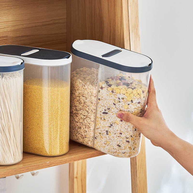 Plastic Opslag Container Pasta Rijst Dispenser Granen Organizer Dozen Kast Koelkast Opslag Potten Home Keuken Accessoires