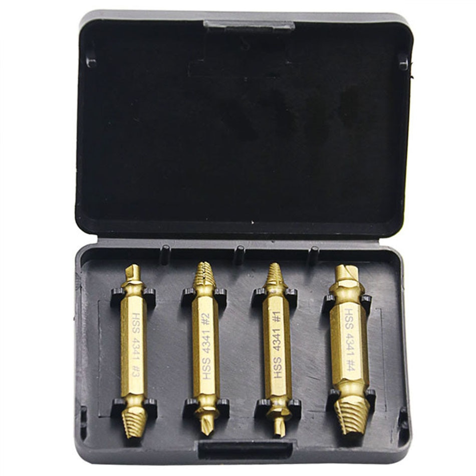 HSS 4341 sdouble ended damaged screw extractor or broken breakage heads crew extractors wood bolts remover extract drill Tools