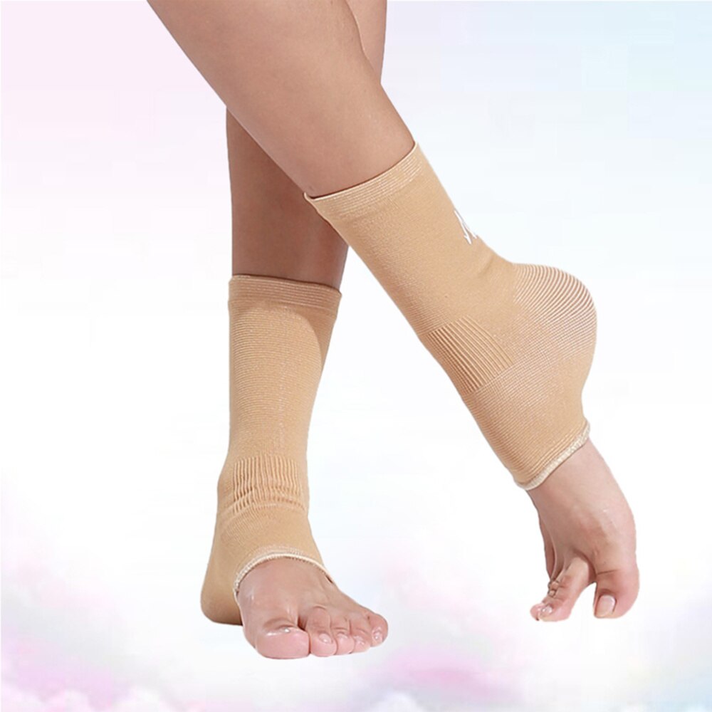 1 paar Universal- Nylon vier-seitige dehnbar Warme Dicken Atmungs Sport Knöchel Socken-Größe für 37-39 Meter (Beige)