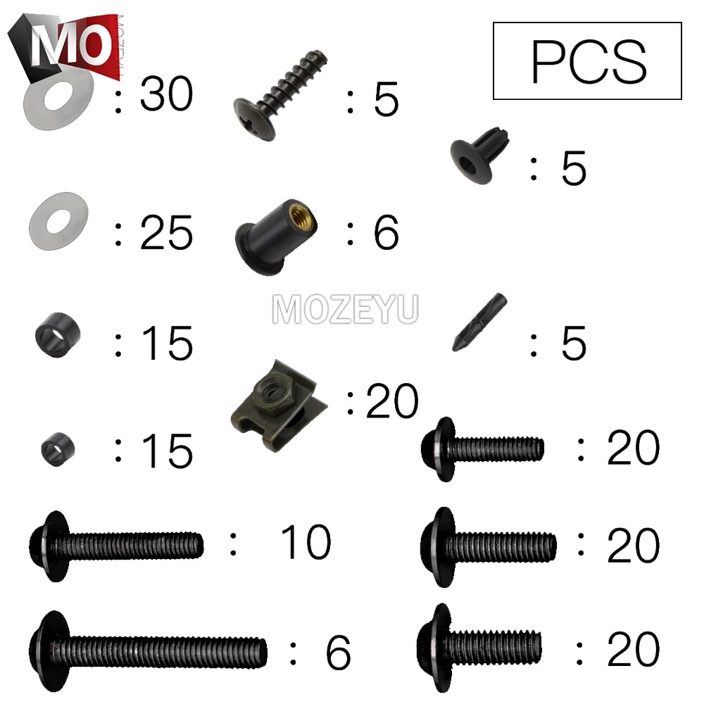 Motorcykel fuld kåbe bolt møtrikker skruer clips komplet sæt til ktm 525 560 smr 625 sc supermoto smc 640 adventure duke ii  lc4