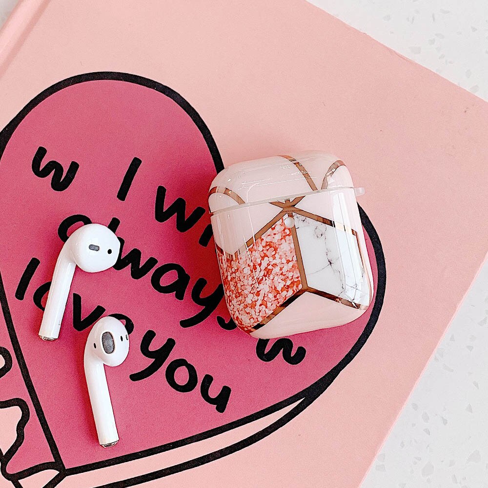 Luxury Geometric Marble Case For AirPods Pro 2 1 Cute Retro Flowers for Air Pods 3 Soft Protective Cover Earphone Accessories: G for AirPods 1 or 2