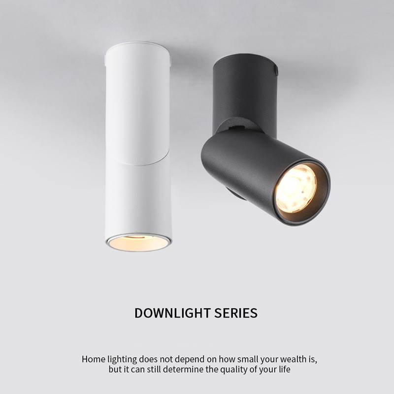 Led-downlights dæmpbare 10w 12w 15w 18w overflademonterede loftslamper spotlight varm/naturlig/kold hvid  ac 85-265v +  drivere