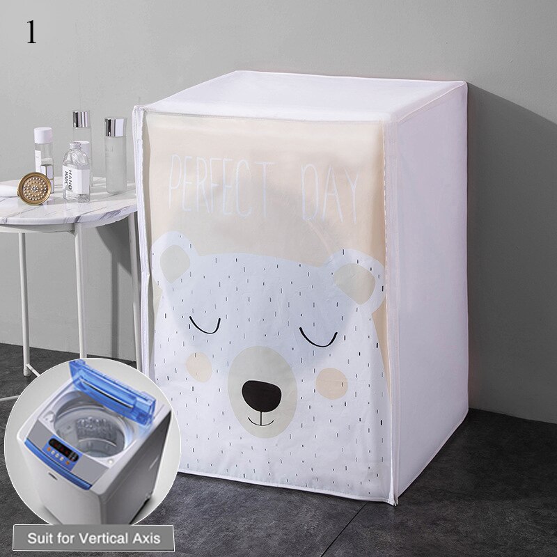 Top Loading Front Loading Washing Machine Cover Waterproof For Drum Washing Machine Case Dust Cover For Pulsator Washing: bear 1