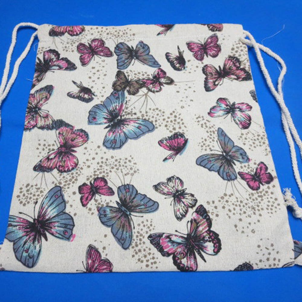 Polyester Retro Printing Women Party Drawstring Bag Travel Backpack Man's Bags Bolsa Feminina #BL5