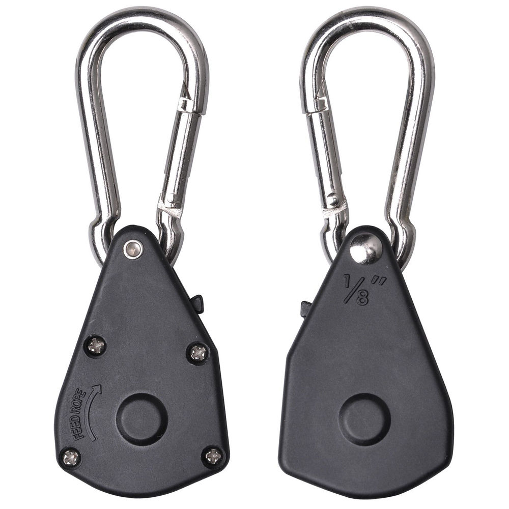 4 Stuks 1/8 Inch Zware Verstelbare Grow Light Ratchet Touw Hanger Yoyo Voor Groeien Licht Armaturen Tuinieren