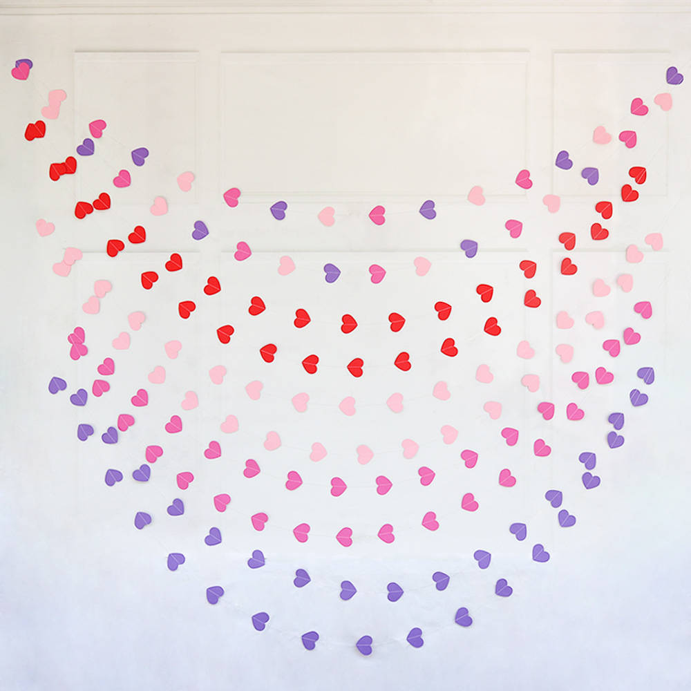 4 Meter herz punkte papier Flagge Party glocke girlande Dekoration Banner Ammer für geburtstag hochzeit Veranstaltung