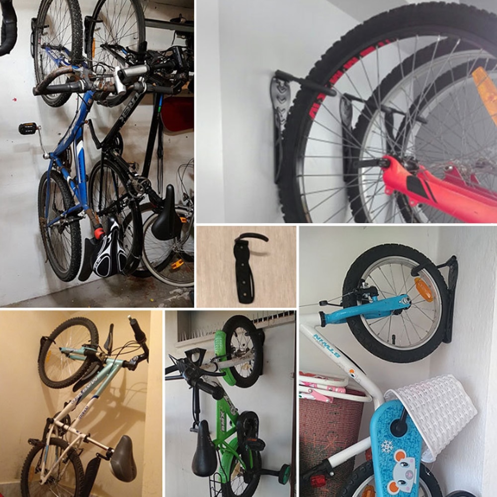 Sykkelveggstativfeste sykkeloppbevaring krok rustfritt stål garasje stativholder universal sykkel sykling tilbehør