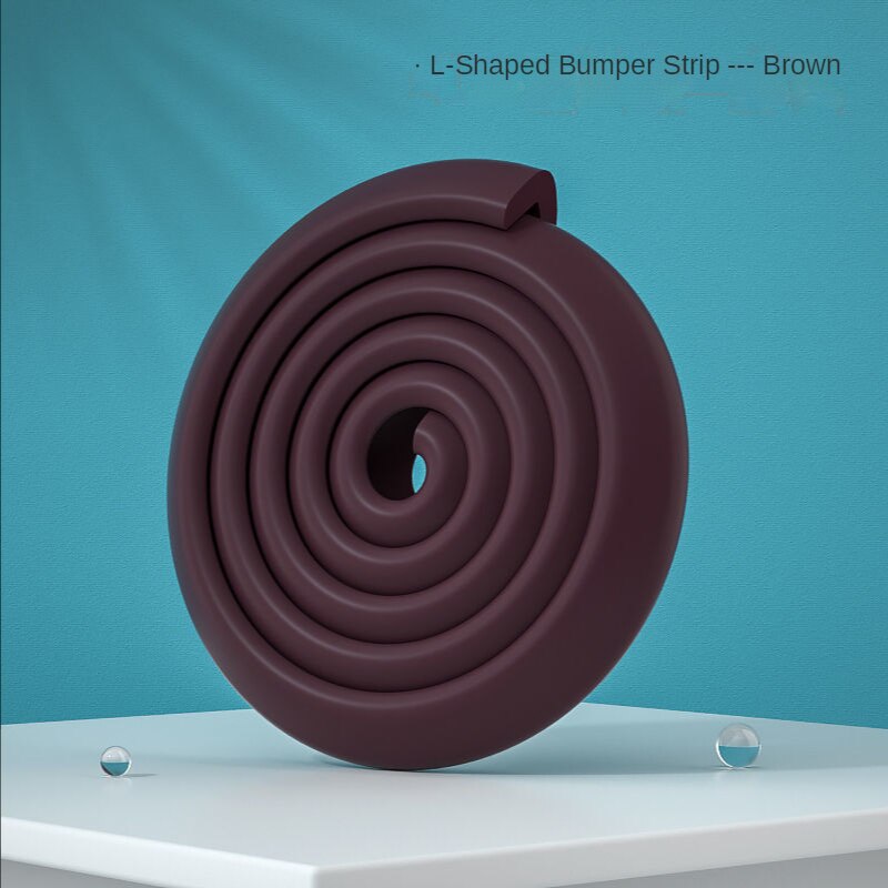 Protector de esquinas de seguridad para bebés, protección para niños, muebles, protección de ángulos, cinta protectora para esquinas de mesa de seguridad para niños: L brown