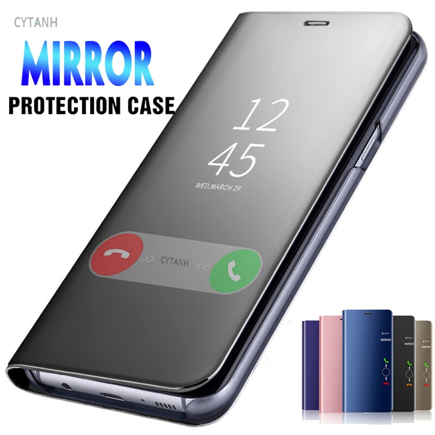 Honor 7s Case Smart Mirror Flip Cases Cover for Huawei Honor 7s Dra-lx5 5.45inches Plain CYTANH