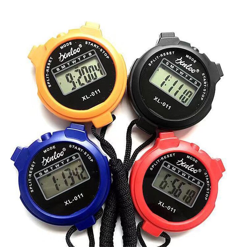 Multifunktionel digital lcd sport stopur elektronisk stopur kronograf timer tæller alarm sport ure fitness tilbehør
