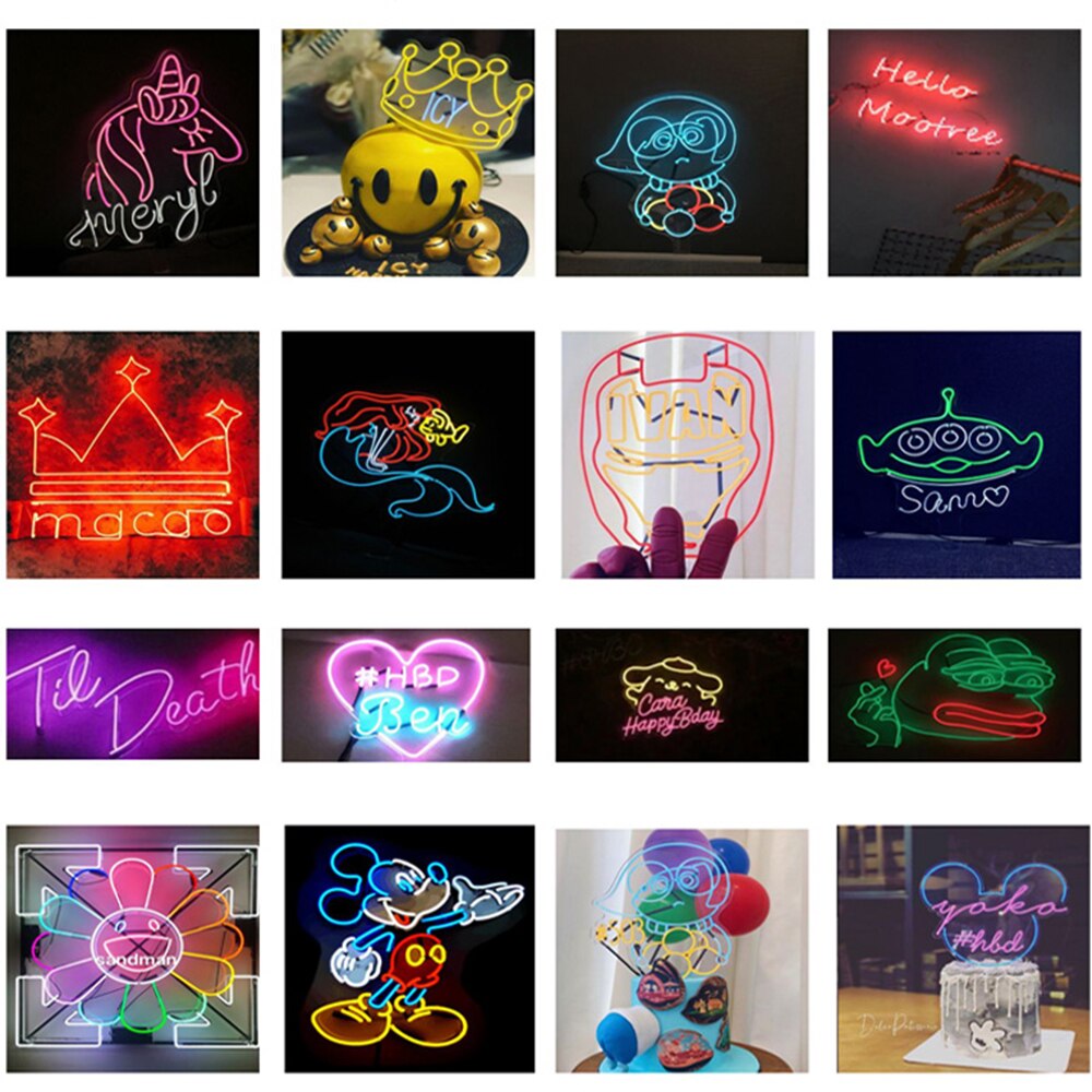 Brilho el fio cabo led neon festa de dança natal trajes diy roupa luminosa luz do carro decoração roupas bola rave 1m/3m/5m