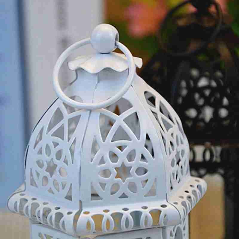 Smidesjärn glas vindljus ljusstake hängande utomhus bröllop bra för uteplats inomhus lykta fest händelser  l7 o 3