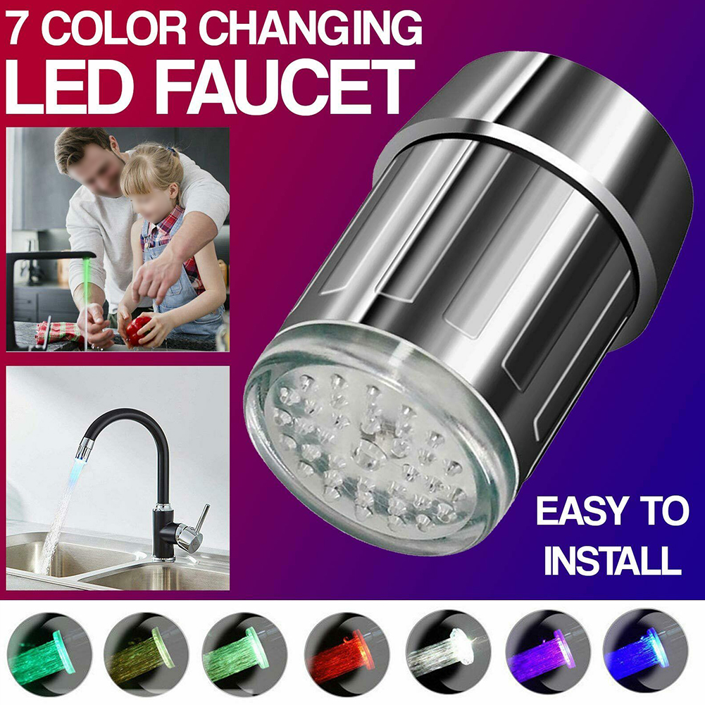 Led-kraan Kraan LED-lichtkraan Gloeiende kraan Verlichte binnendraadadapter Keuken Badkamer Wastafel Onderdelen Led-kraan