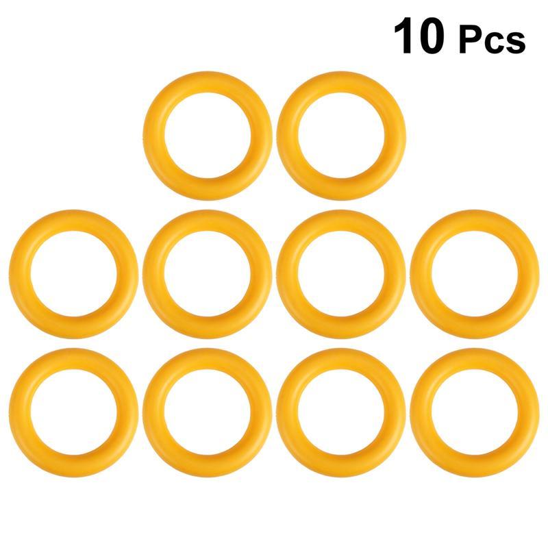 10 Uds. Anillos de colores para lanzar anillos de plástico huecos para juegos de estrategia de niños y adultos: Amarillo