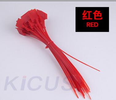 10PCS 4*150mm sign cable tie Plastic cable tie tag tied mark tie: RED