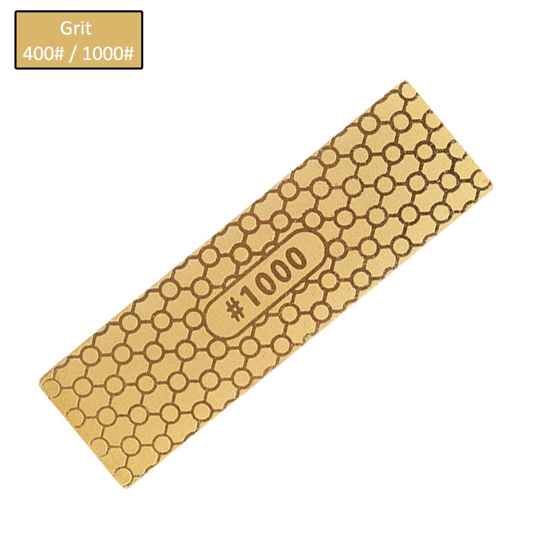 Diamond Sharpener Stone Double-sided Kitchen Outdoor Knife Sharpener Grinding Tools Honeycomb Titanium-plated Whetstone: 400 1000 Grit